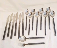 16 pc STYLECRAFT Stainless Steel Flatware Knives Spoons Cocktail Sugar SYF10