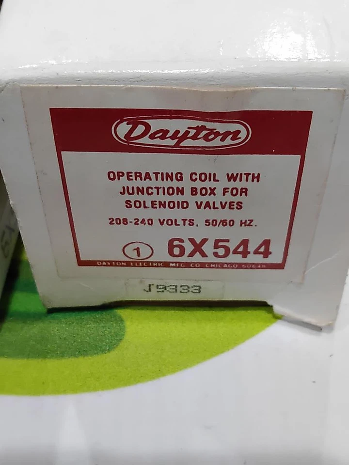 BOBINA DE OPERACIÓN DAYTON 6X544 CON CAJA DE CONEXIONES PARA ELECTROVÁLVULAS Foto 3 de 4