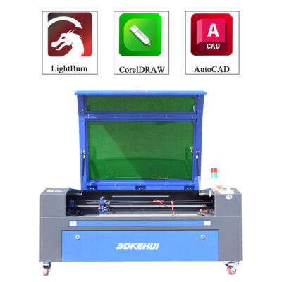100W CO2 Laser Cutter Graviermaschine Cutting Engraving Lasergravier 1000x800mm
