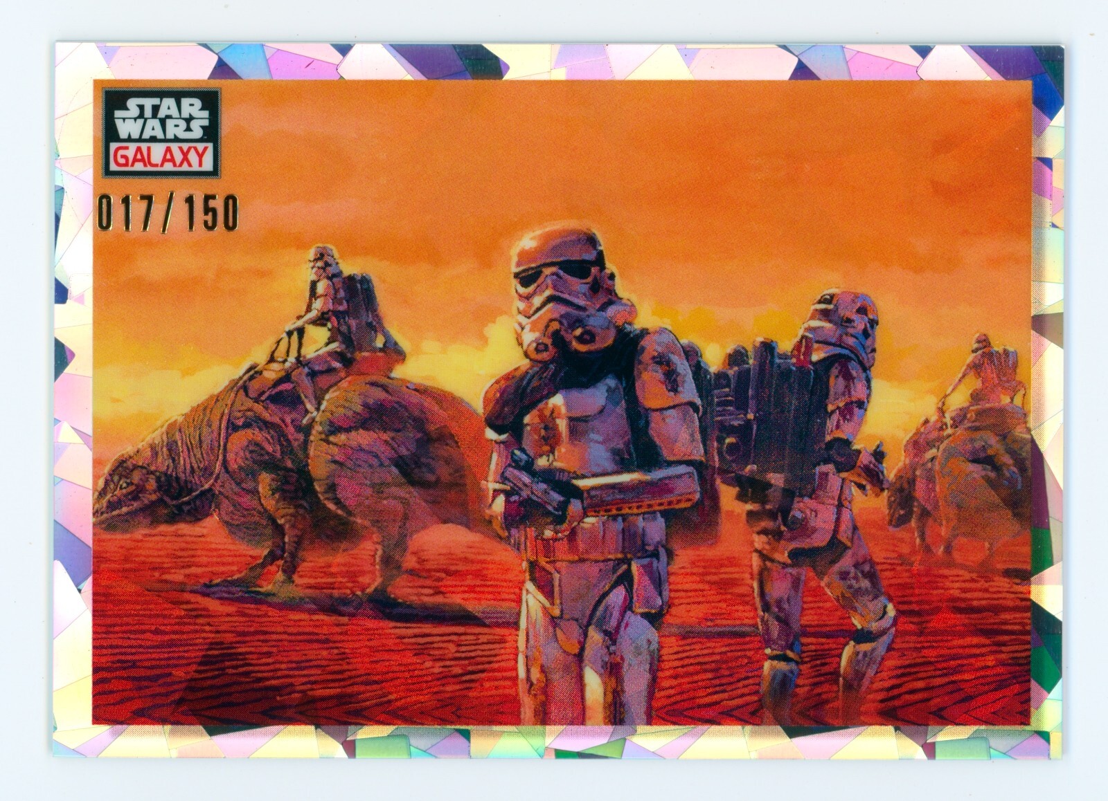 2023 Sandtroopers Topps Chrome Star Wars Galaxy Atomic Refractor 17/150 #85