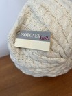 Isotoner Cable Knit Beret Hat Women Cream Stretch Classic — photo 3