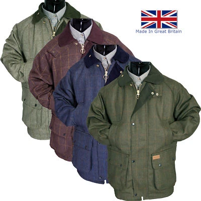 GILLICCI HERREN WARM TWEED GEPOLSTERT LAND OUTDOOR SCHIESSEN ANGELN LANDWIRTSCHAFT TWEED JACKE MANTEL