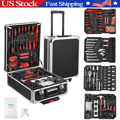 800pcs Socket Wrench Set ,Mechanic Tool Set Household Repair Tool w/Trolley case