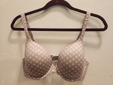 Victoria's Secret Lined Perfect Coverage Polka Dot Underwire Bra 34D 24-21