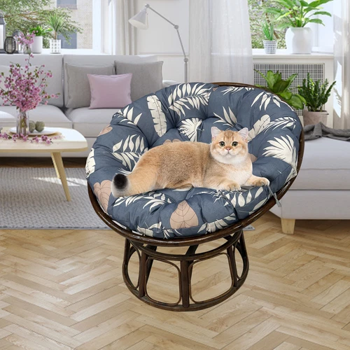 Papasan Chair Cushion Waterproof Oxford Cloth Circle Stuffed Egg Chair Cushions - Picture 96 of 111