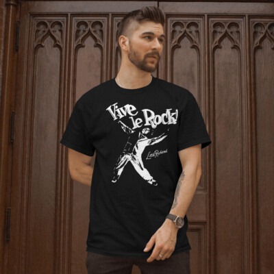 Herren T-Shirt Vive Le Rock as Worn by Sid Vicious schwarz PUNK ROCK Rock & Roll