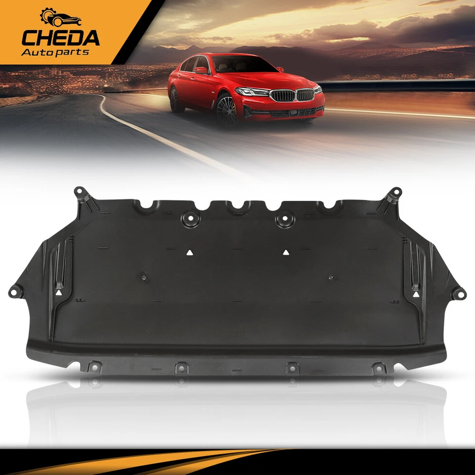 Fit For 2016-2023 BMW 530i 540i 740i 750i 530e Front Engine Splash Shield Black - Image 2 of 4