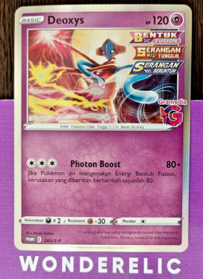 Deoxys 265/S-P Gramedia Stamp Promo Holo Limited Pokemon TCG