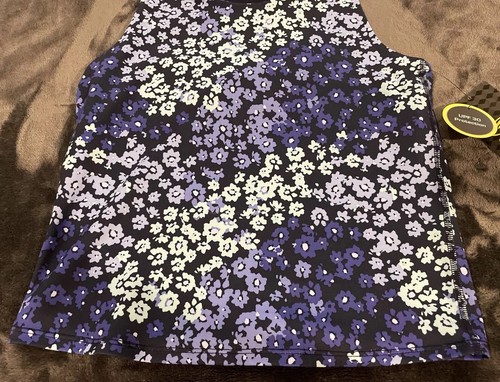 Athletic Works Longline Bra Tank Top Blue/Purple Floral Girls XL 14-16 NWT NEW - Picture 3 of 13