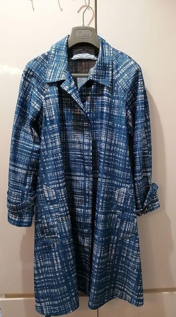 PRADA Plaid Jacket Coat Women's Size 38 With Belt from JP PRADA Plaid Jacket Coat Women's Size 38 With Belt from JP