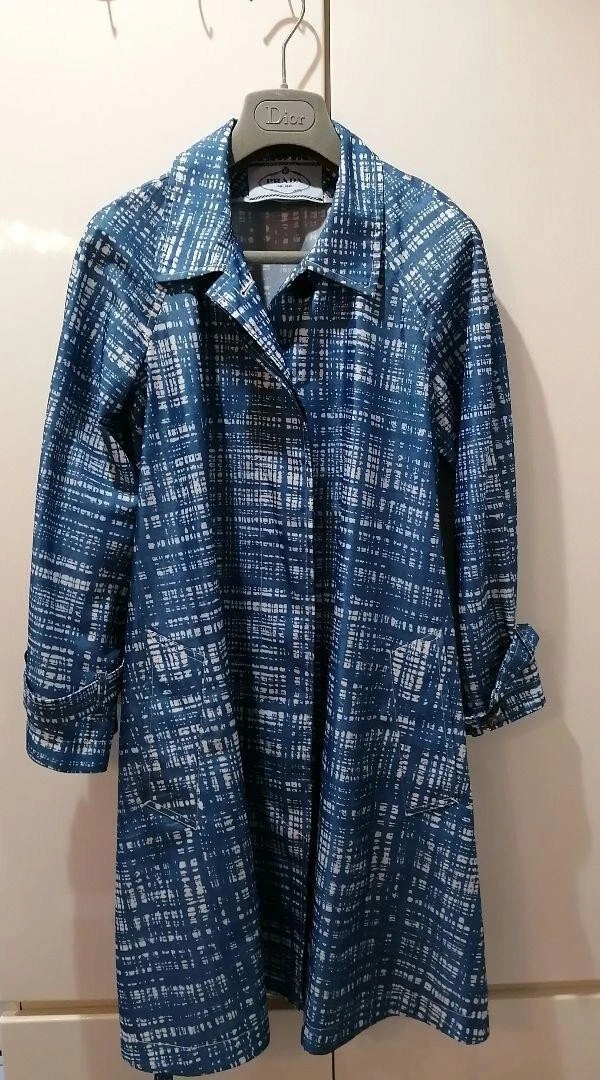 Prada plaid best sale coat