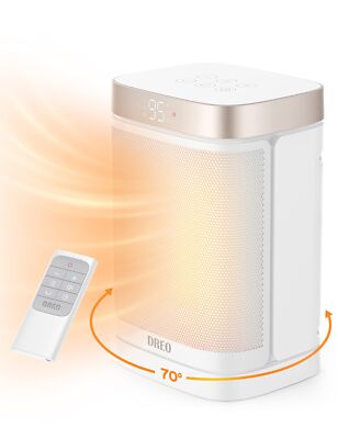 Dreo Atom One Space Heater with Remote, 70°Oscillating Electric Heaters wit
