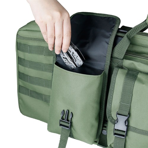 Tactical Double Rifle Bag Gun Range Padded Soft Carbine Backpack Carry Case BLAK - Picture 15 of 20