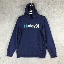 Hurley Long Sleeve Pullover Blue Fleece Hoodie Size 18/20