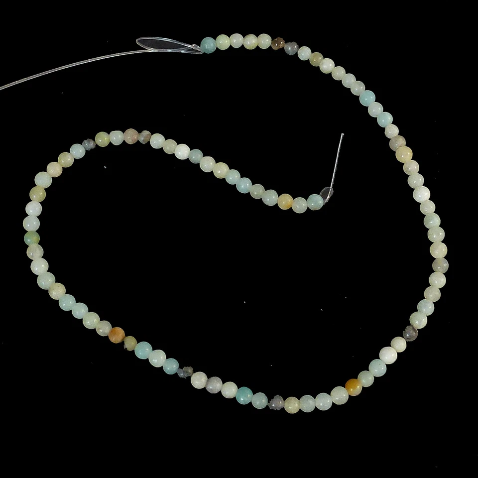 Amazonit Perlen runde Nuggets 4-5mm Halbedelstein ca. 90 Stück nenad-design E196 - Bild 4 von 4