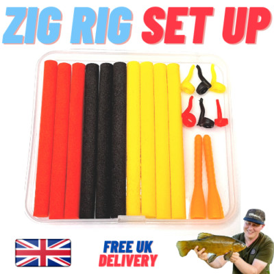 Carp Zig Rig Foam Angeln Aligner schwarz gelb rot Zig Rig Foam - UK POST