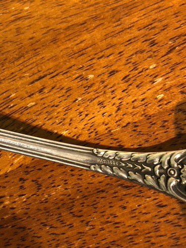 Antique Huge Sterling Ladle. 294 Grams. Walking Lion Sterling Mark - Picture 7 of 9