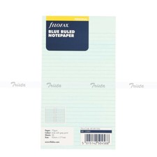 Filofax Personal Organiser Blue Ruled Diary Notepaper Refil Insert-133001 B