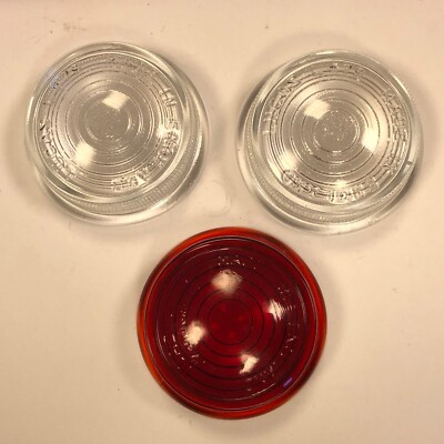 DAVID BROWN   LUCAS L579 SIDE + TAIL LENSES 2xWHITE 1x RED   RESTPOSTEN LINSEN