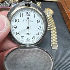 Strada Bronze Quartz Pocket Watch United States Marine Corps Military Theme