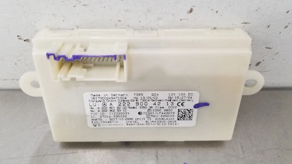 18 MERCEDES BENZ AMG C63S W205 MÓDULO DE CONTROLE GO SEM CHAVE 2229004213 - Imagem 3 de 4