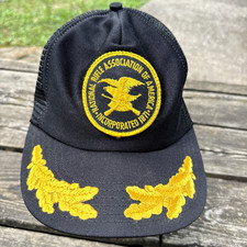 Vintage 1980s Trucker Hat NRA National Rifle Association Snapback One Size USA