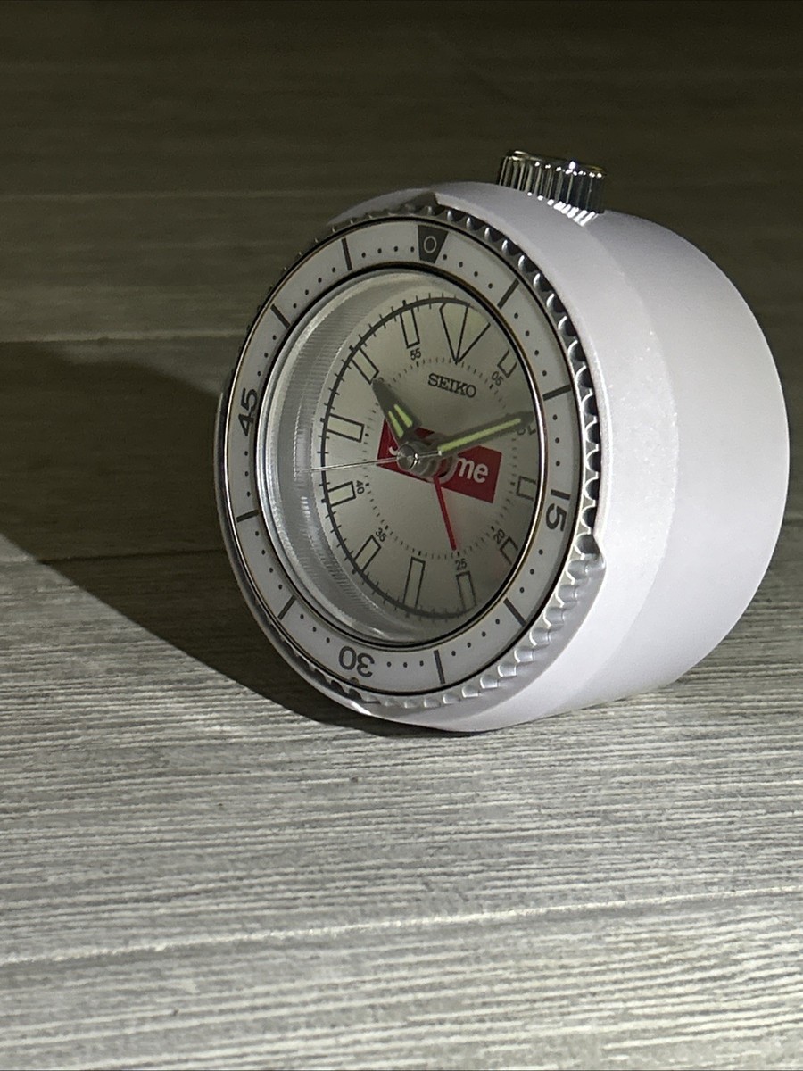 NEW) Supreme / Seiko Mai Alarm Clock | White | Glow in the Dark NEW) Supreme / Seiko Mai Alarm Clock | White | Glow in the Dark