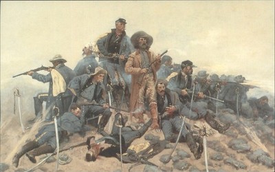 Frederic Remington The Last Stand Western Kunst Postkarte Woolaroc Museum