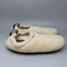UGG Plushy Slippers Women's Size W 8 Natural Chestnut Cream Ballet Flat