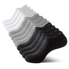 No Show Men Socks Low Cut Non Slip Cotton Invisible 11-13 Tricolor02 6 Pairs