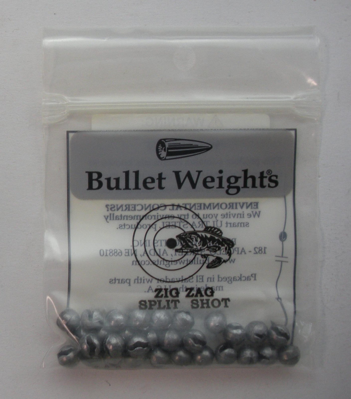 Bullet Weight SZ7 Split Shot Sinker Size 7 30Ct