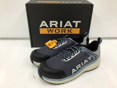 ARIAT Athletic Shoe: Women's,Size 9 1/2, C,Gray/Light Blue,Composite Toe10044427