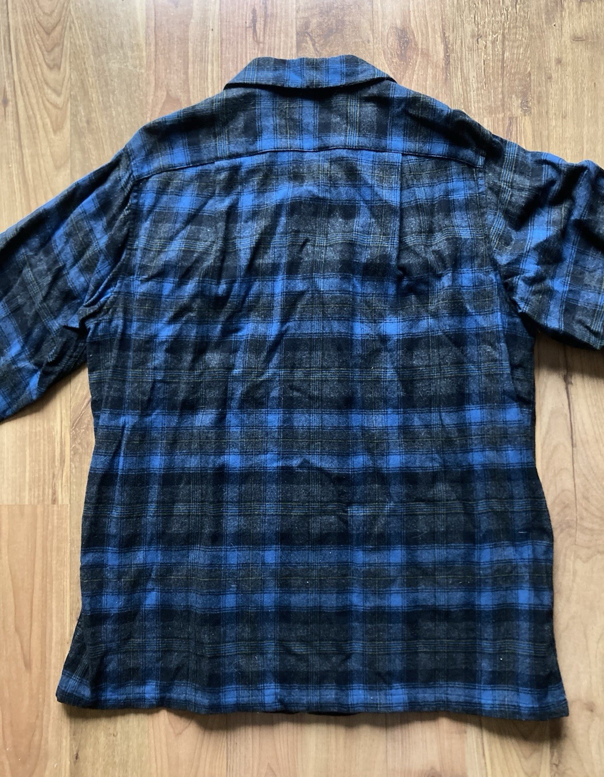 Pendleton 100% Virgin Wool Blue Gray Button Down … - image 7