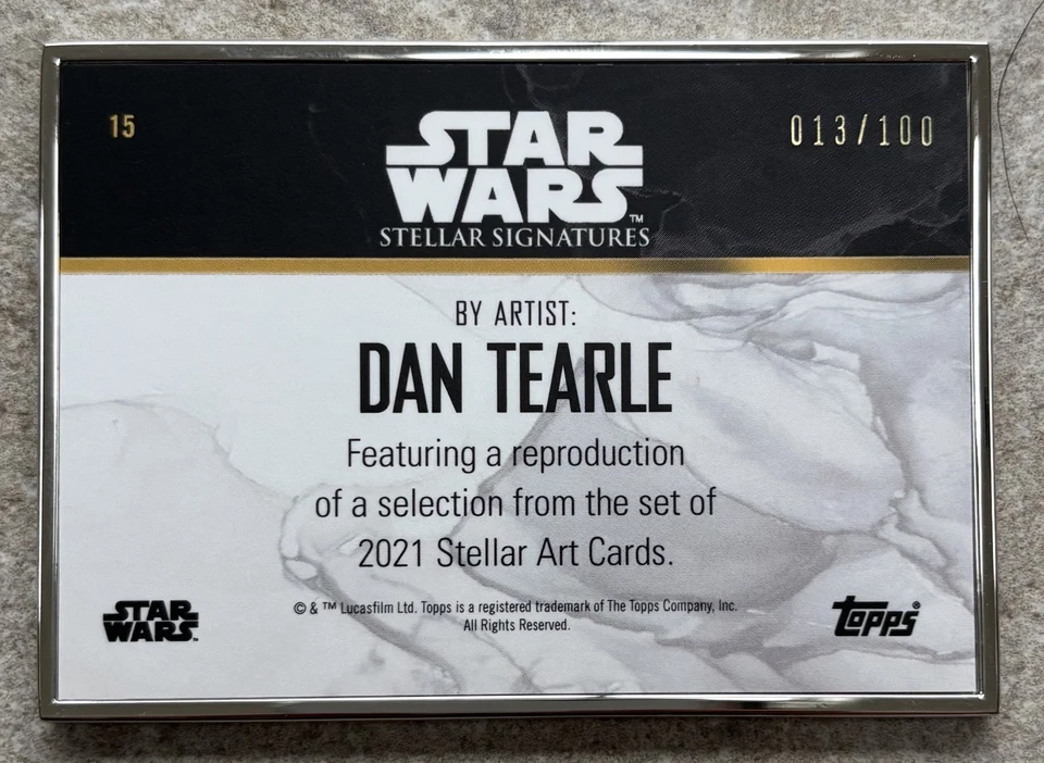 Daisy Ridley Rey 2021 Star Wars Stellar Reproduction Sketch Dan Tearle /100 #15 - Image 4 of 4