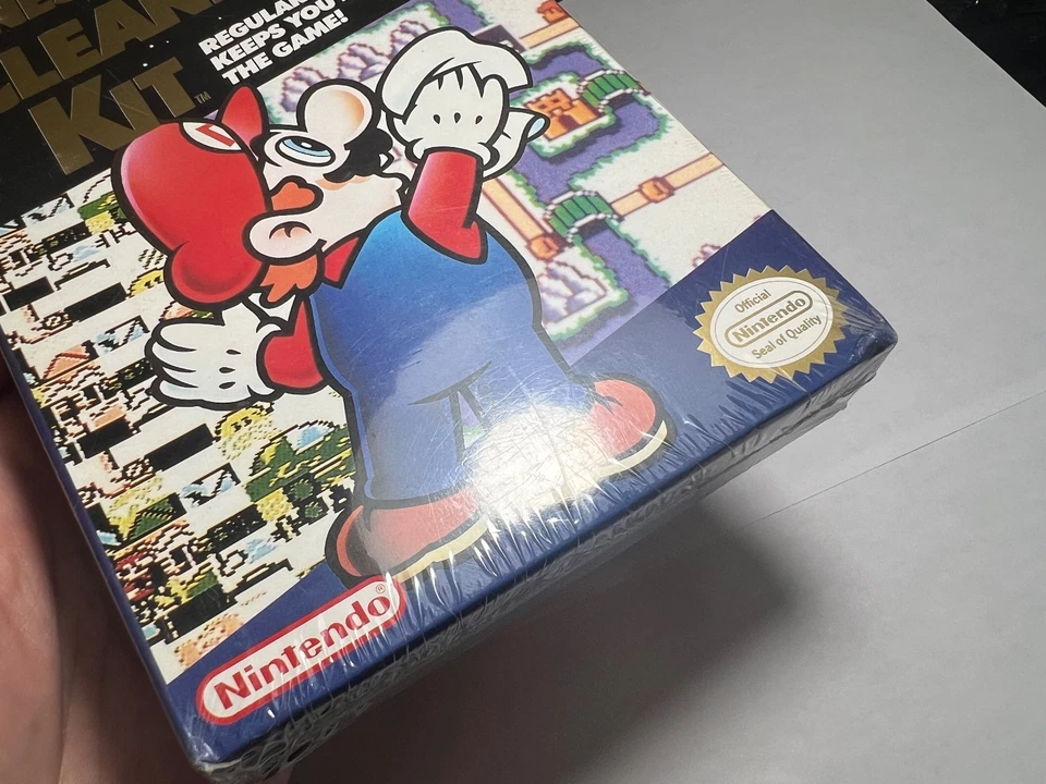 NEW SEALED Nintendo NES Cleaning Kit Mario Version Variant 1991 w/ Hang Tab - Image 4 of 4