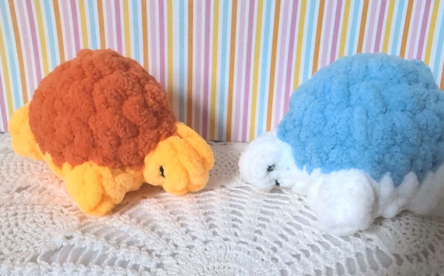 Turtle Handmade Crochet Amigurumi Soft Yarn Plushie Lot Of T