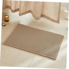 Waffle Bath Mat, Boho Bathroom Rugs Non Slip Washable, 30x20 Khaki