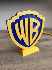 Warner Brothers WB Bros 3D printed logo shield wall display