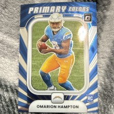 2025 Panini Donruss Optic Rookie Primary Colors Omarion Hampton #8 Chargers NFL