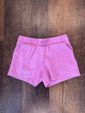Cat Jack Girls Pink Knit Sweat Shorts S 6/7 Drawstring Elastic Pockets