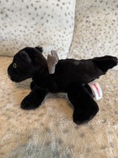 Aurora plush dragon black gray 10"' nice clean Stuffed Animal