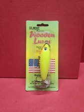 Vintage Gilmore Genuine Wooden Fishing Lure Go-Getter 3.25" 5/8oz Chartreuse NEW