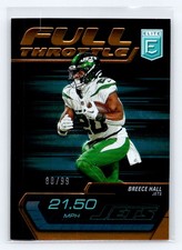 2024 Donruss Elite Full Throttle Orange #13 Breece Hall #/99 New York Jets