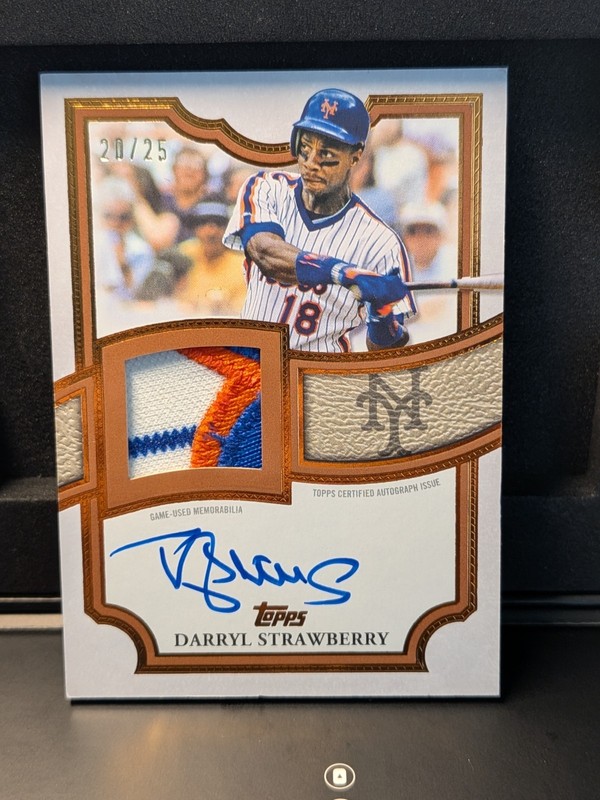 2026 Topps Series 2 Darryl Strawberry Flagship Auto Patch #TFAP-DST #'d 20/25