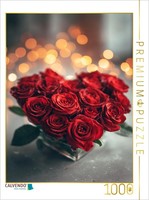 Calvendo Puzzle Rose Heart With Romantic Light, Red Roses | 1000 Pieces, Finishe