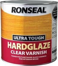 Ronseal Ultra Tough Hardglaze Clear Varnish Quick Dry Coating for Furniture