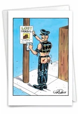 1 Funny Birthday Greeting Card - Bday Lost Gerbil - Envelope Included, US-Made