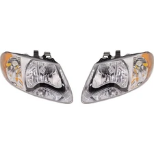 Halogen Headlight Set For 2001-2007 Dodge Grand Caravan w/ Bulb(s) Pair