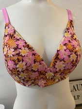 Victoria's Secret PINK Floral Lace Push-Up Bralette Bra Size XLargePink Wireless