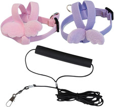 2-Pack Pettorina Regolabile per Pappagalli, Imbracatura per Pappagallo, Pettorin